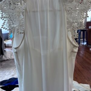 Express White Lace Detail Wedding Dress